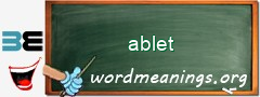 WordMeaning blackboard for ablet